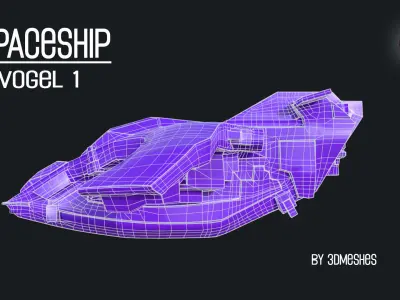 Spaceship - Vogel 1 - PBR lowpoly Low-poly 3D model