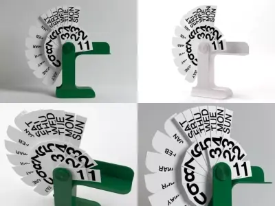 Timor july sun calendar 3D model