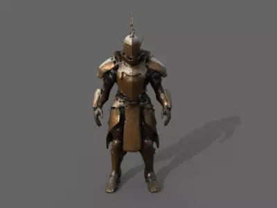 Cyborg Fighter Pack 2 Low-poly 3D model