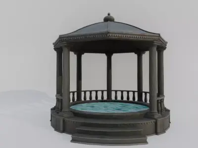 Roman Gazebo A04 Low-poly 3D model