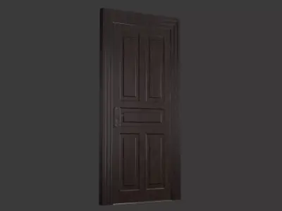 Detailed Animated Door Low-poly 3D model