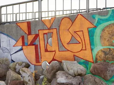 Guerrilla art pack 01 decals  3D model