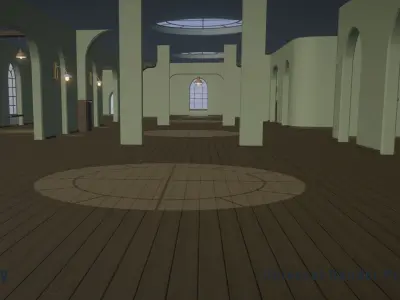 Modular Open Space 01 Unity Asset Low-poly 3D model