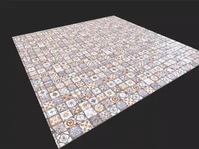 Mixed Color Tiles - Texture Texture