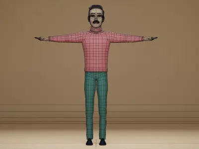 Male Cartoon Character  3D model