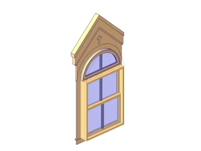 Pointed Arch Window 3D model