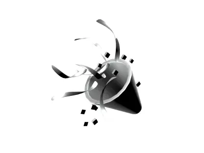 Party Popper v2 004 Low-poly 3D model