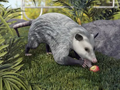  Opossum Walk and Dead Animated Rigged for Maya 