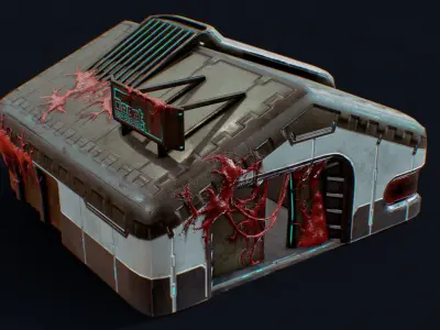 Doomed Hangar Low-poly 3D model