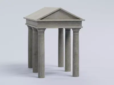 Doric Temple - Ancient Classical Shrine Architecture 3D model