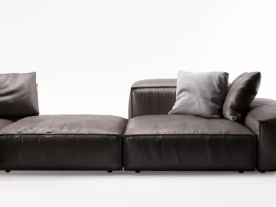 Extrasoft D sectional sofa 3D model