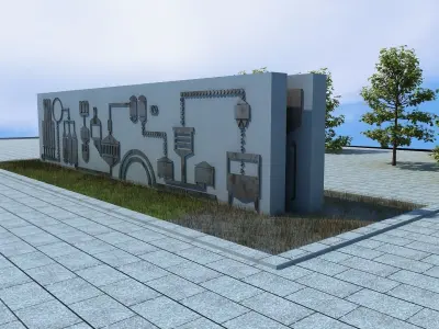 statue sculptures bronze street urban city metal sculpture 3D model