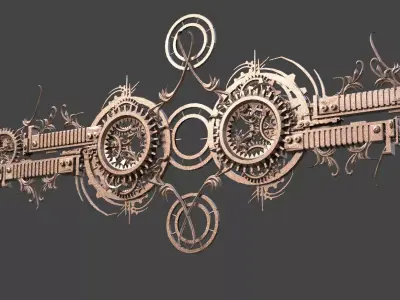 Holy Angel wheel wings  Low-poly 3D model