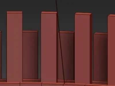 Casandra 4 light Brushed Brass Pendant 3D model