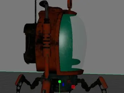 Spider Bot  A Sci-fi Space Spy Robot With mechanical Legs Low-poly 3D model