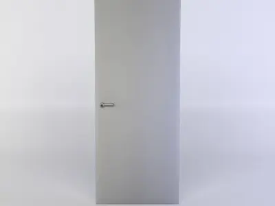 Door wooden with glass panels Low-poly 3D model get