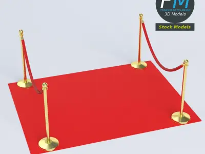 Red carpet module 3D model