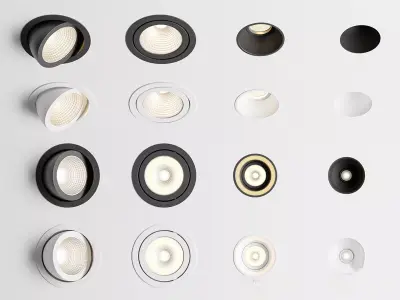 lights Track-lights  downlights spotlights track-lights 3D model