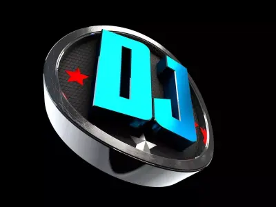 DJ Logo 3D model