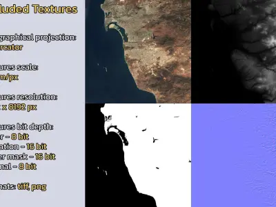 Tijuana Mexico City Landscape 3D Model 3D model