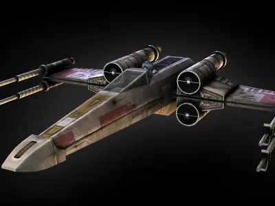 X-Wing Fighter Low-poly 3D model