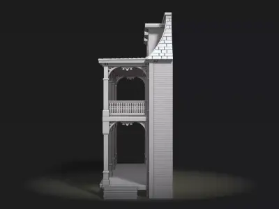 Greenfield General Store Facade 3D print model
