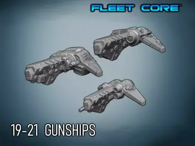 FLEETCORE - 19 20 21 CORDENT MERCS GUNSHIPS 3D print model