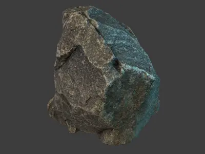 Boulder rock Low-poly 3D model