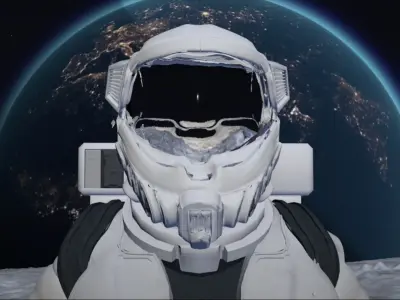 Astronaute 3D Model man in space suit 3D model
