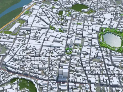 Joao Pessoa Brazil 30km Low-poly 3D model