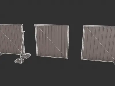 Container Fence Low-poly 3D model
