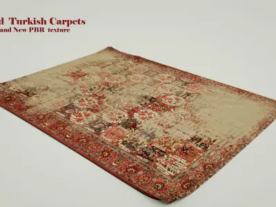 23 Old  Turkish Carpets 3D model