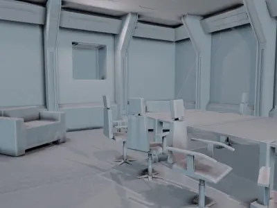 Sci-Fi Conference Room 3D model