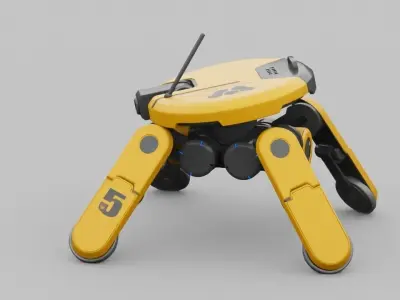 PLANET EXPLORER DROID rigged 3D model
