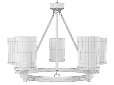 DAIMLEN CHANDELIER-5 light Low-poly 3D model