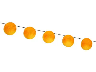 Outdoor Paper Hanging Lanterns 3D model
