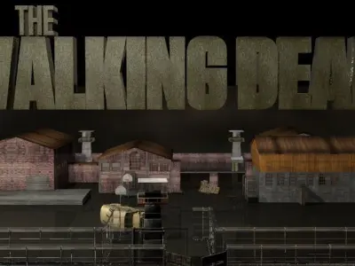 Walking Dead Prison Set 3D model