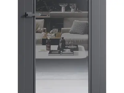 Modern entrance door 90 3D model