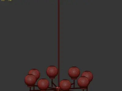 Camryn Metal and Glass Chandelier Free low-poly 3D model