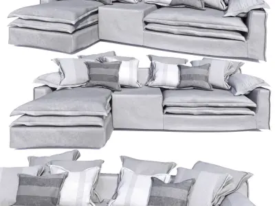 Jan New Sofa by Linteloo Grey 3D model