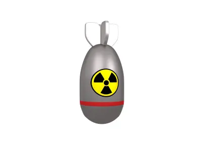 Nuclear Bomb v1 005 Low-poly 3D model