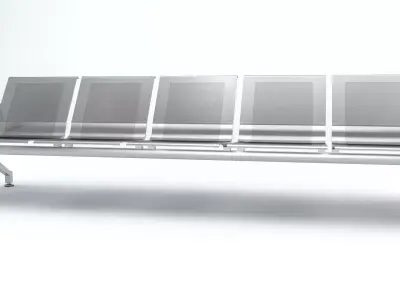 Five Set Waiting Chairs 3D Model 3D model 3D model 3D model