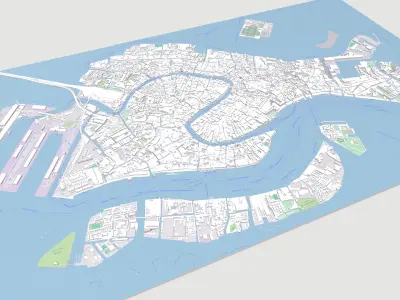 Cityscape Venice Italy 3D model