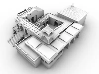 FREE MC Esher 3D optical ilusion Building  Free low-poly 3D model