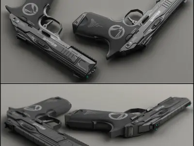 BEN - sci fi  handgun 3D model