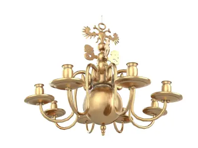 Chandelier in style of person Low-poly 3D model
