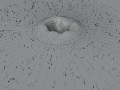 Cartoon Rabbit Hole in The Ground 3D Model Low-poly 3D model