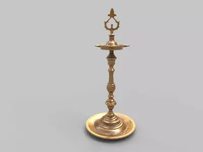 oil lamp kuthuvizhakku Kuthuvilakku 3D model