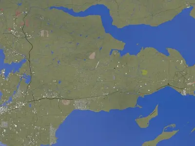 Victoria City of Canada Low-poly 3D model