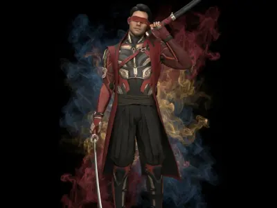 Blind Rohnin Character and Outfit for Genesis 9